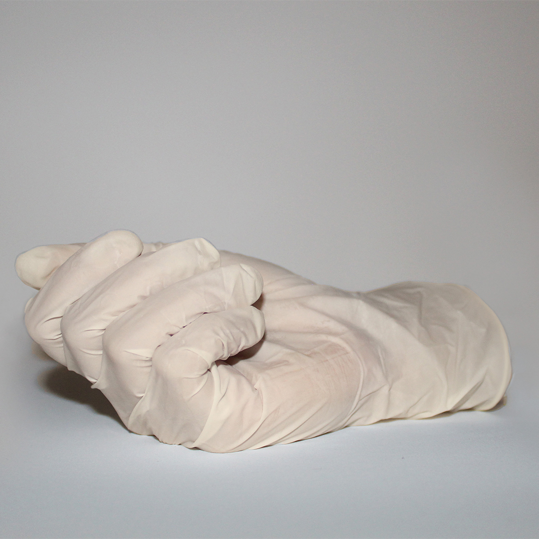 Hand with gloves