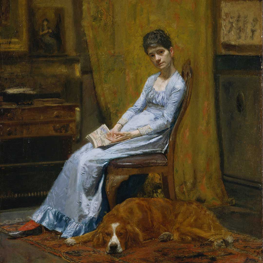 The Artist's Wife and His Setter Dog - Thomas Eakins