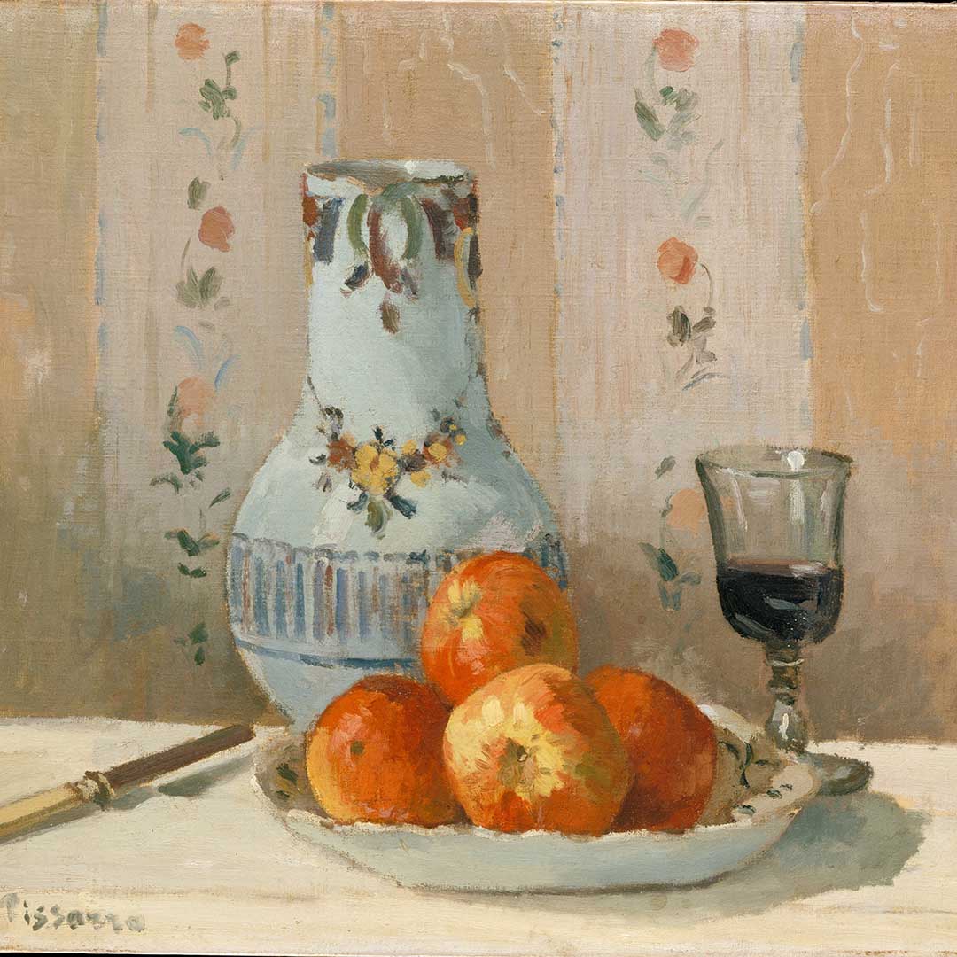 Still Life with Apples and Pitcher - Camille Pissarro