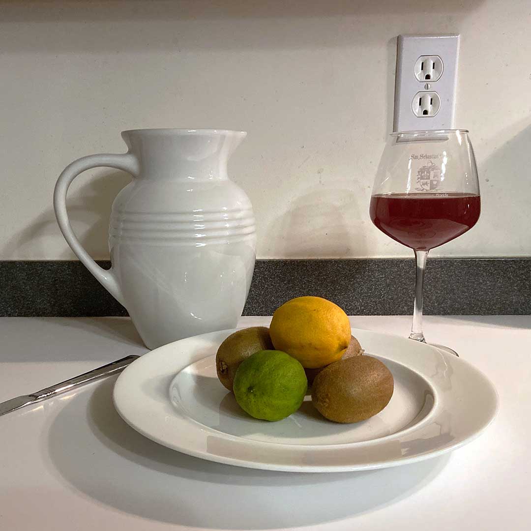 Still Life with Kiwis and Pitcher