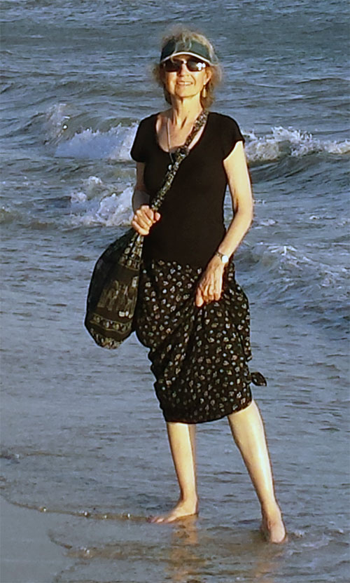 Mary at the Indian Ocean in Zanzibar